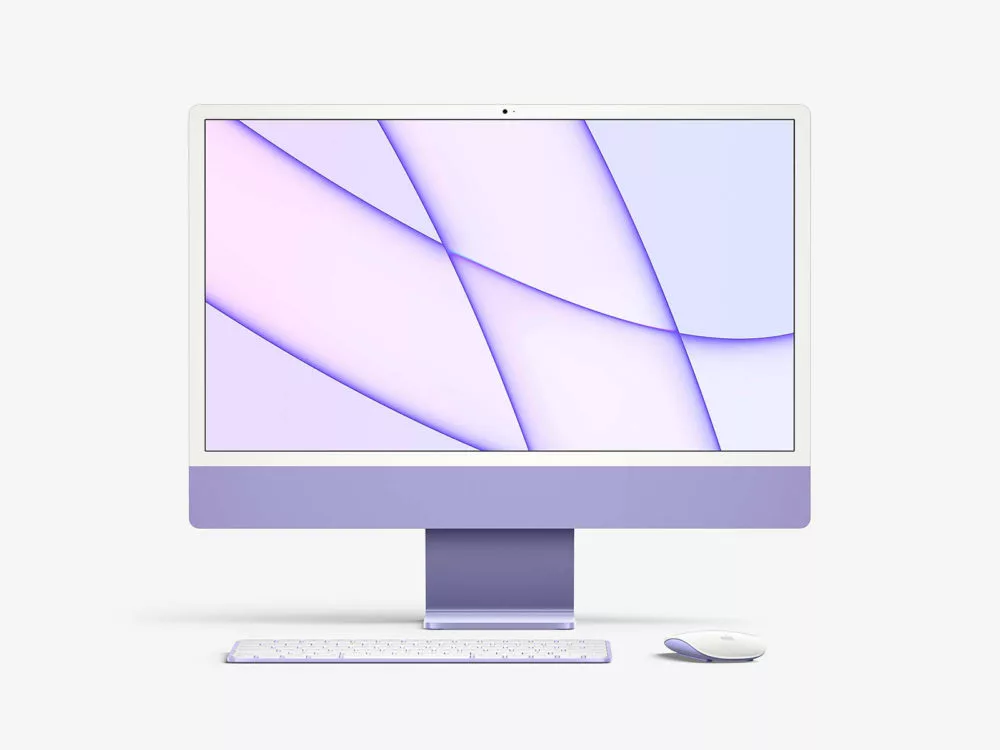 Free 2021 iMac 24inch Mockup
