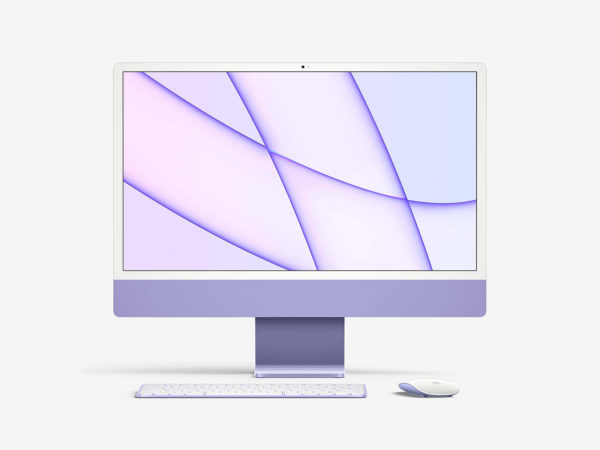 Free 2021 iMac 24-inch Mockup