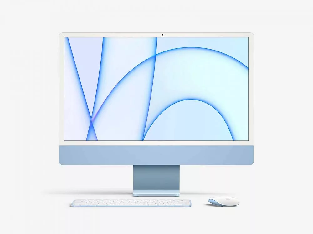 Free 2021 iMac 24inch Mockup