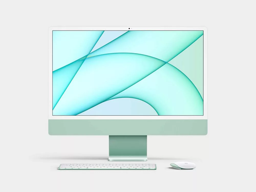 Free 2021 iMac 24inch Mockup