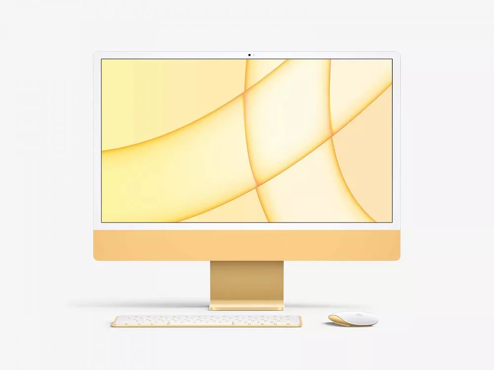 Free 2021 iMac 24inch Mockup