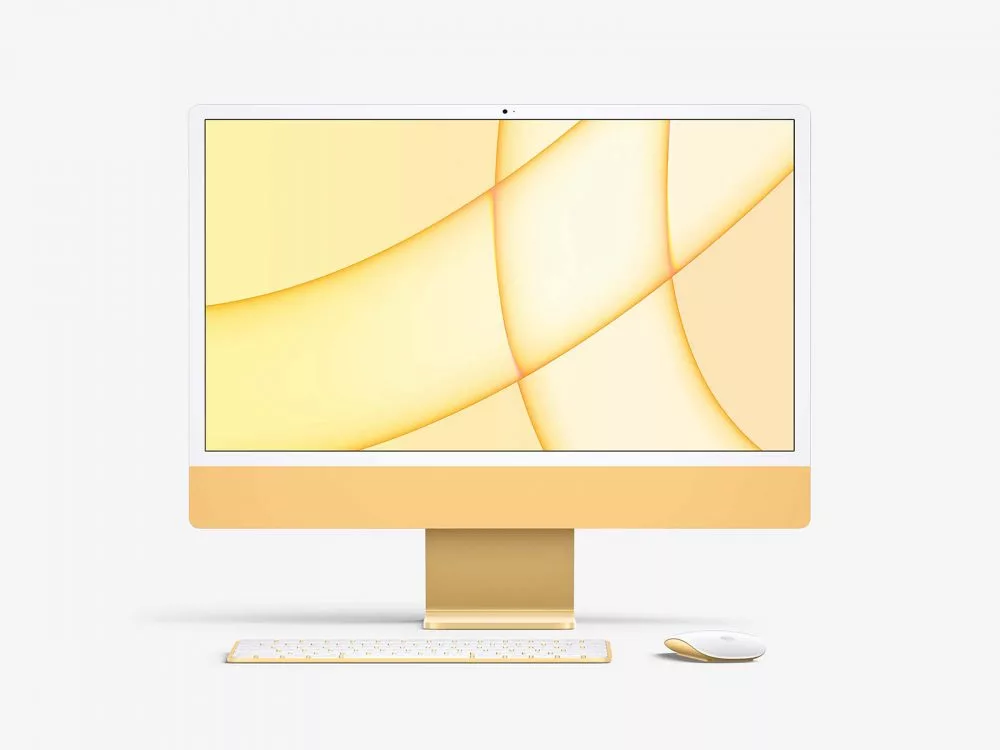 Free 2021 iMac 24inch Mockup