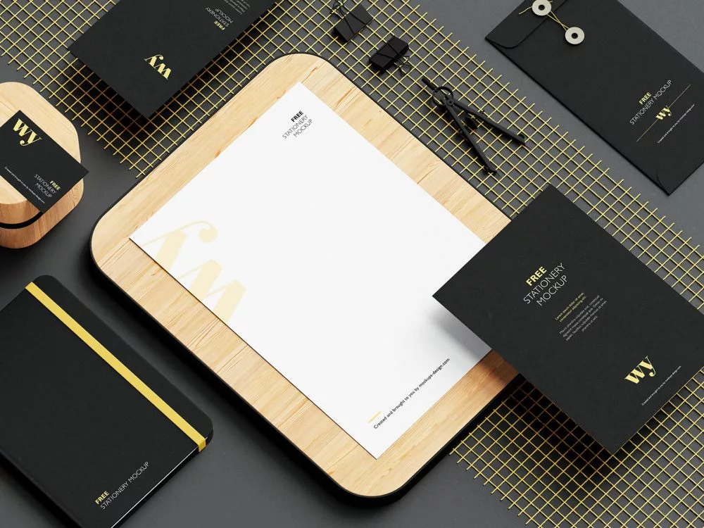 Free Branding Stationery Mockup