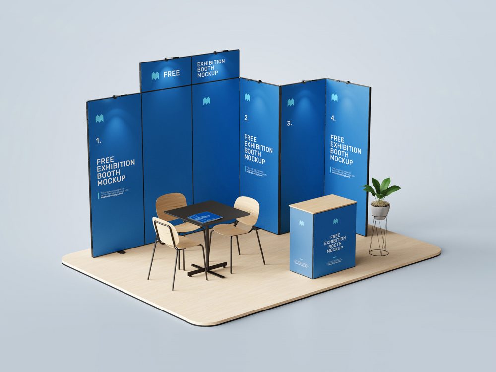 Free Exhibition Booth Mockup