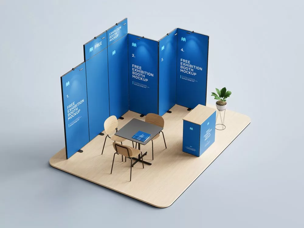 Free Exhibition Booth Mockup