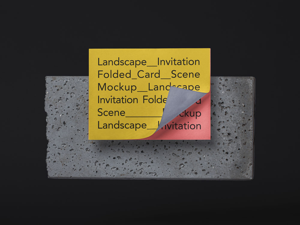 Free Landscape Invitation Card Mockup