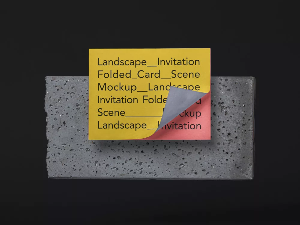 Free Landscape Invitation Card Mockup