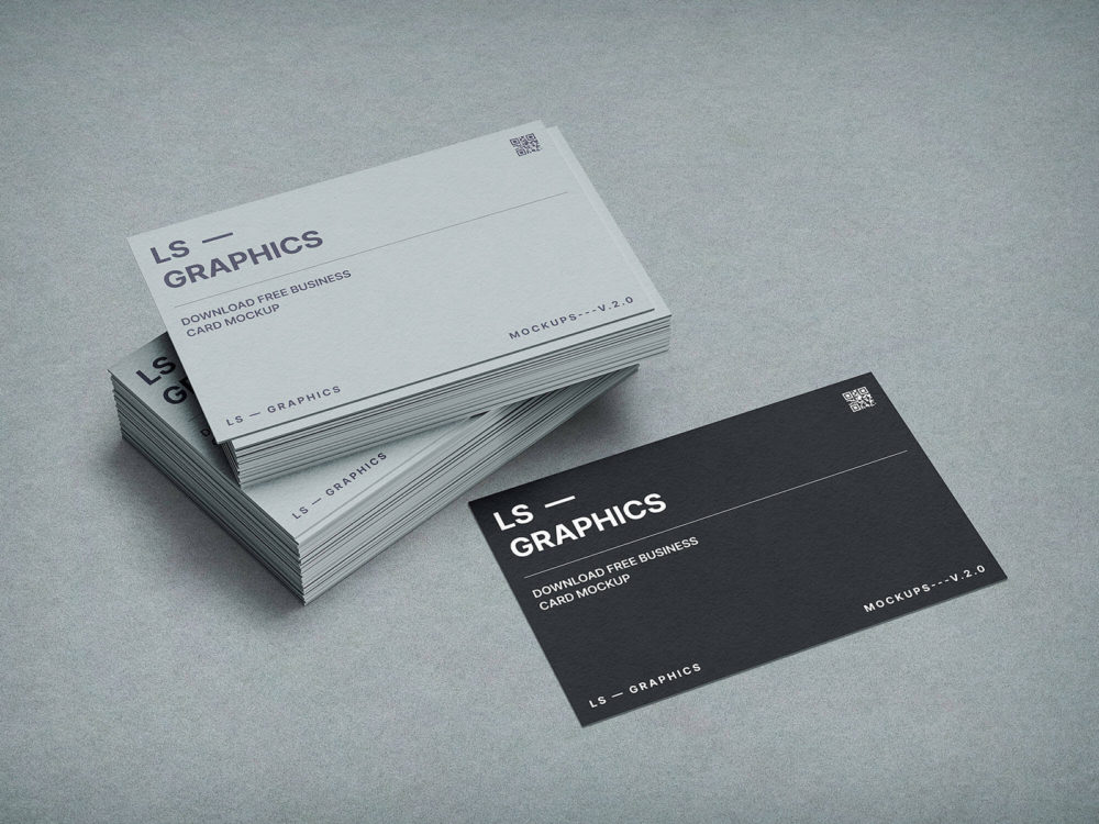 Free stacked business cards mockup | free mockup