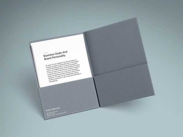 Free Brand Folder with A4 Paper Mockups
