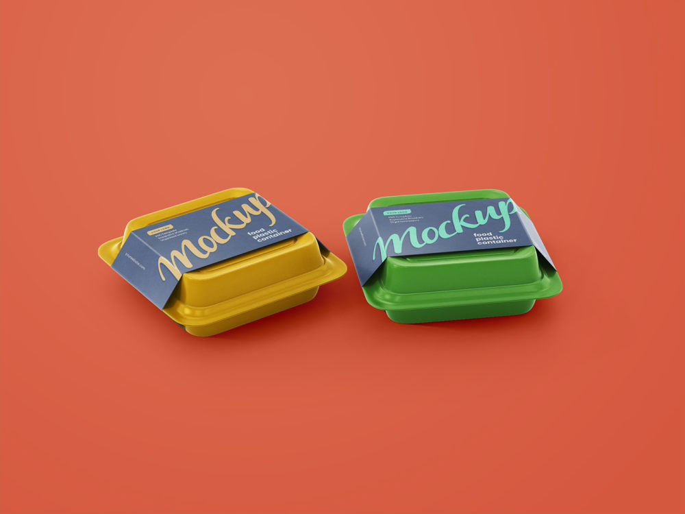 Plastic Food Container Mockup