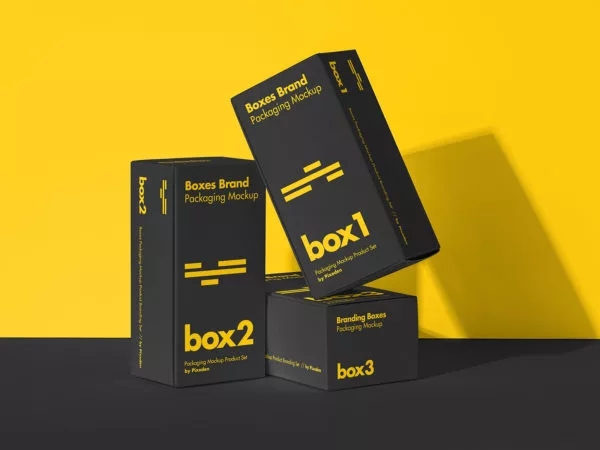 Product Box Packaging Mockup Set