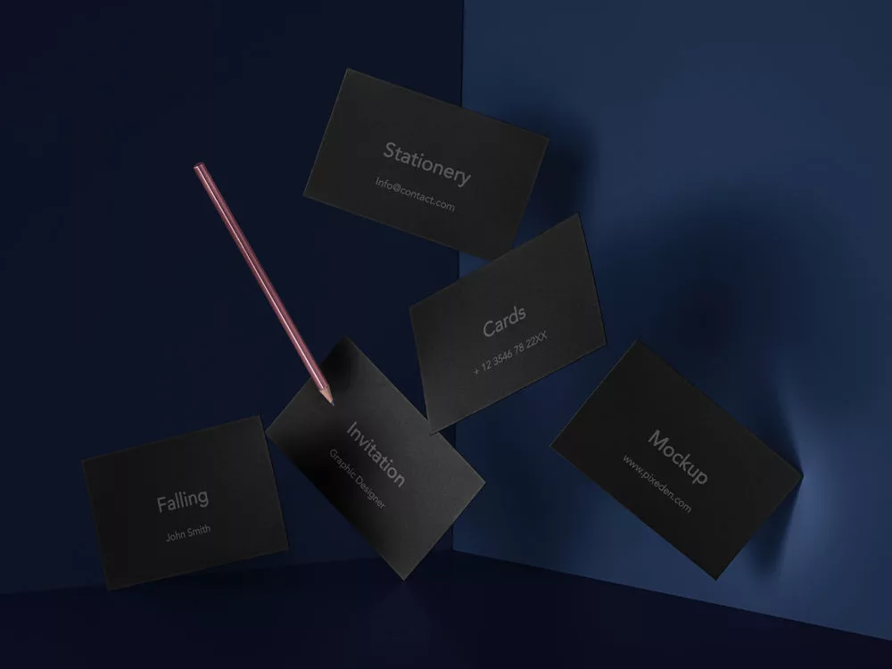 Falling Invitation Card Free Mockup