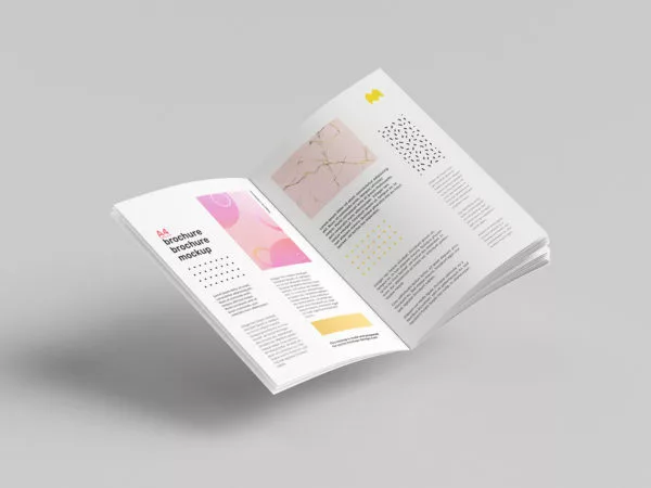 Floating A4 Brochure Mockup Set