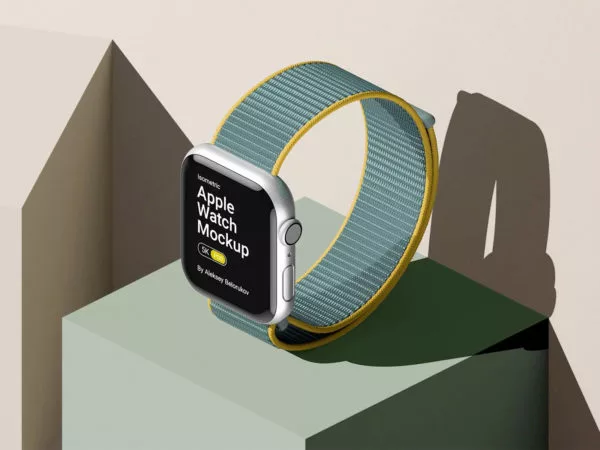 Apple Watch Mockup Isometric Scene