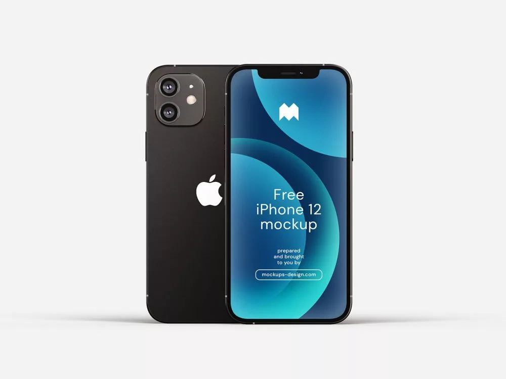 Free iPhone 12 PSD Mockup