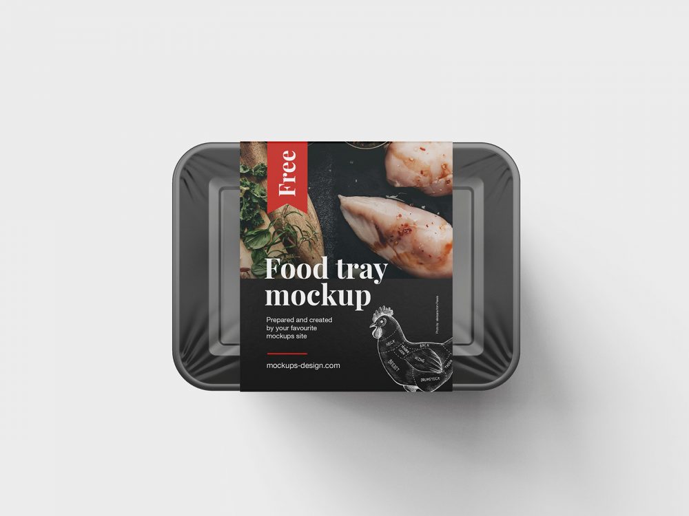 Food tray packaging free mockup | free mockup