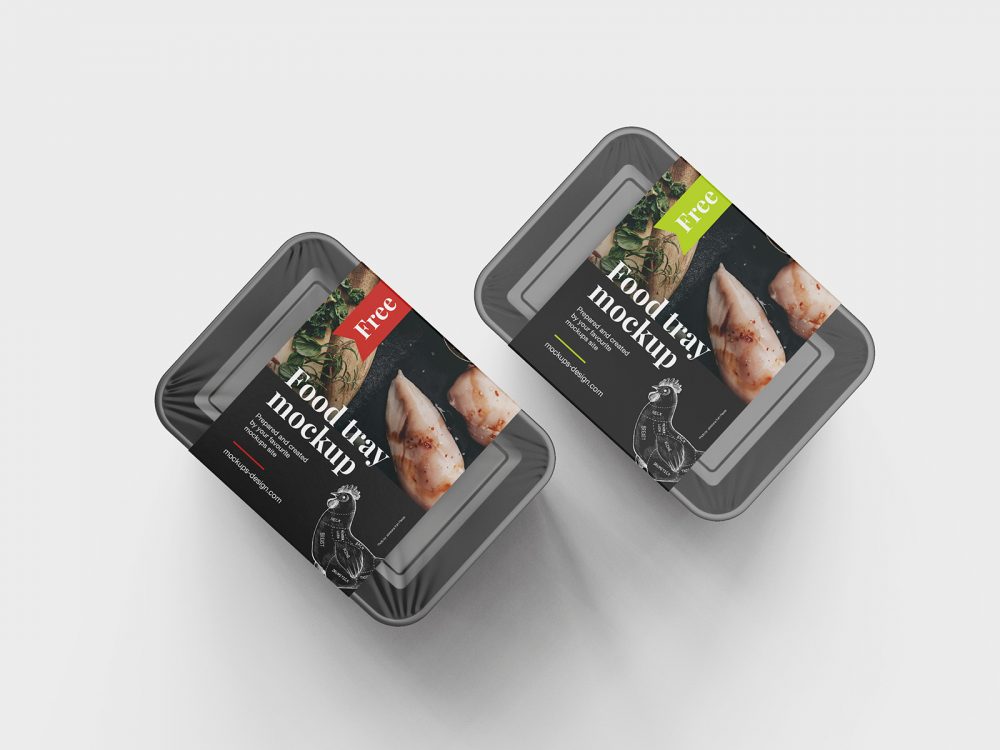 Food tray packaging free mockup | free mockup