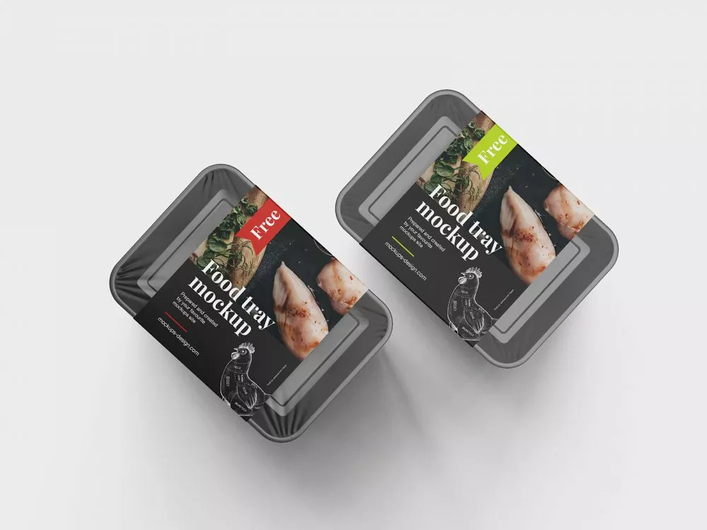 Food Tray Packaging Free Mockup
