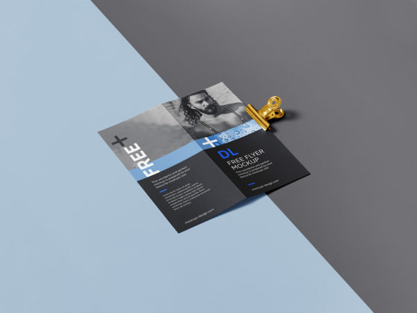 Free Bi-Fold DL Flyer Mockup