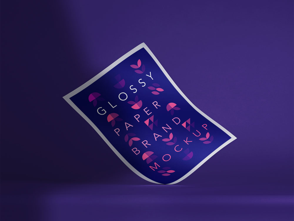 Glossy Branding Paper Free Mockup