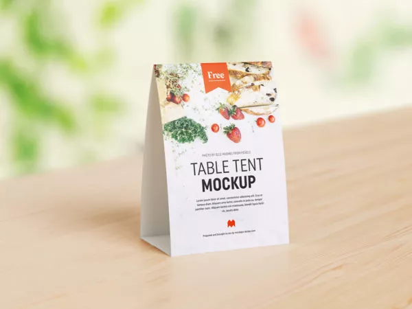 Table Tent Free Mockup