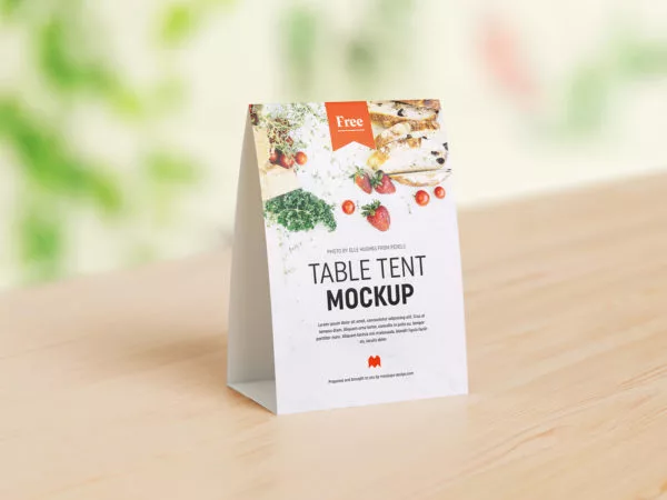 Table Tent Free Mockup