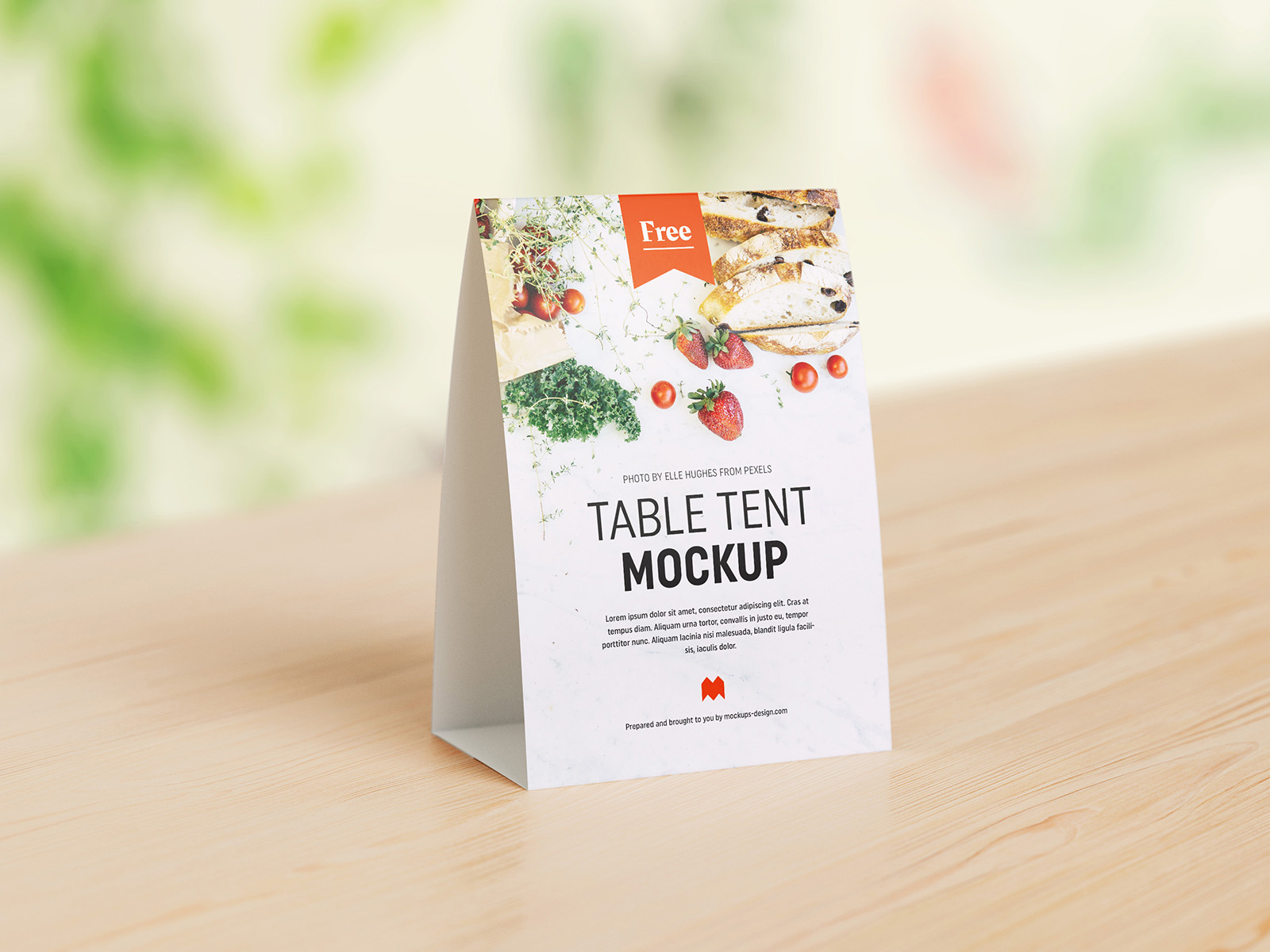 Table Tent Free Mockup