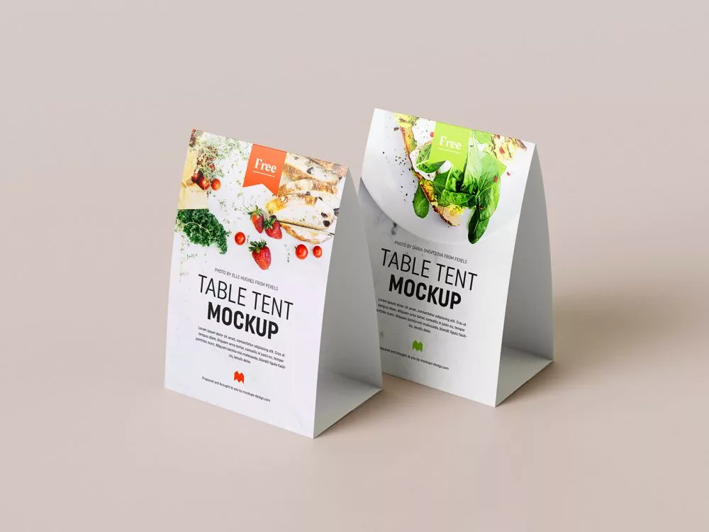 Table Tent Free Mockup