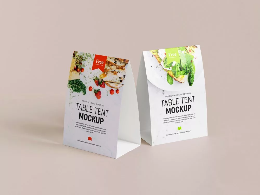 Table Tent Free Mockup