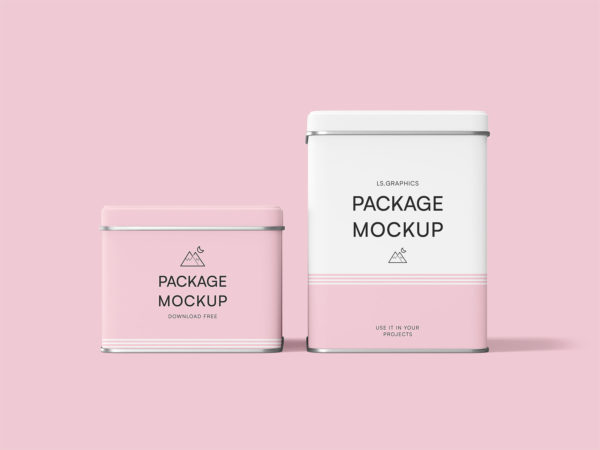 Tin Box Free Mockup Set