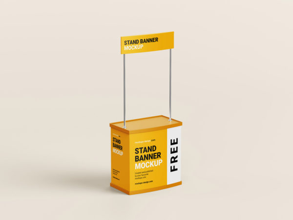 Free Trade Stand PSD Mockup