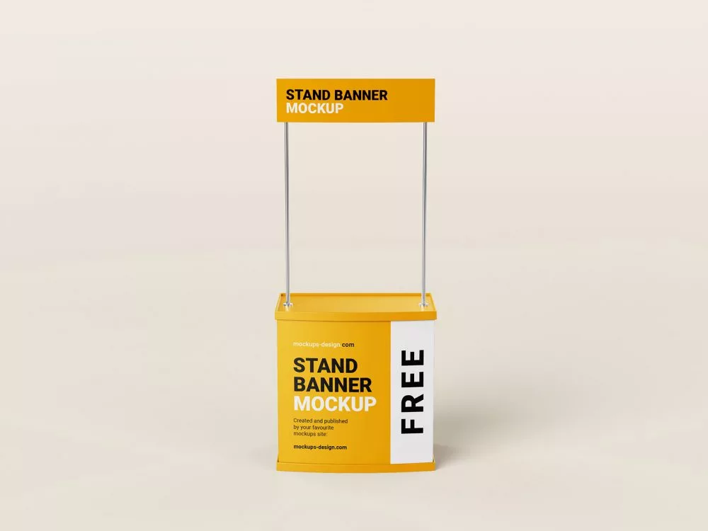 Free Trade Stand PSD Mockup