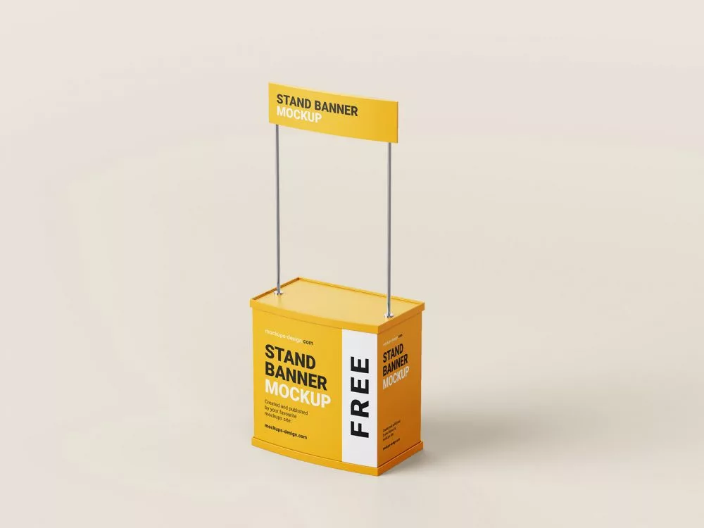 Free Trade Stand PSD Mockup