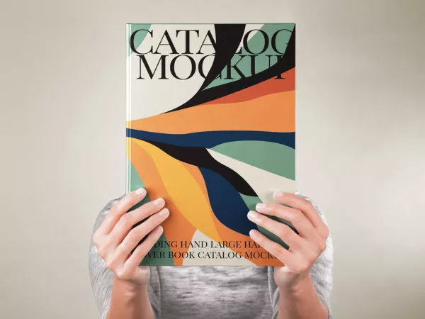 Free A4 Book/Catalog Mockup in Hand