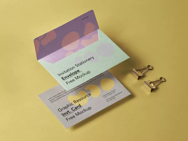 Invitation Envelope Mockup Scene