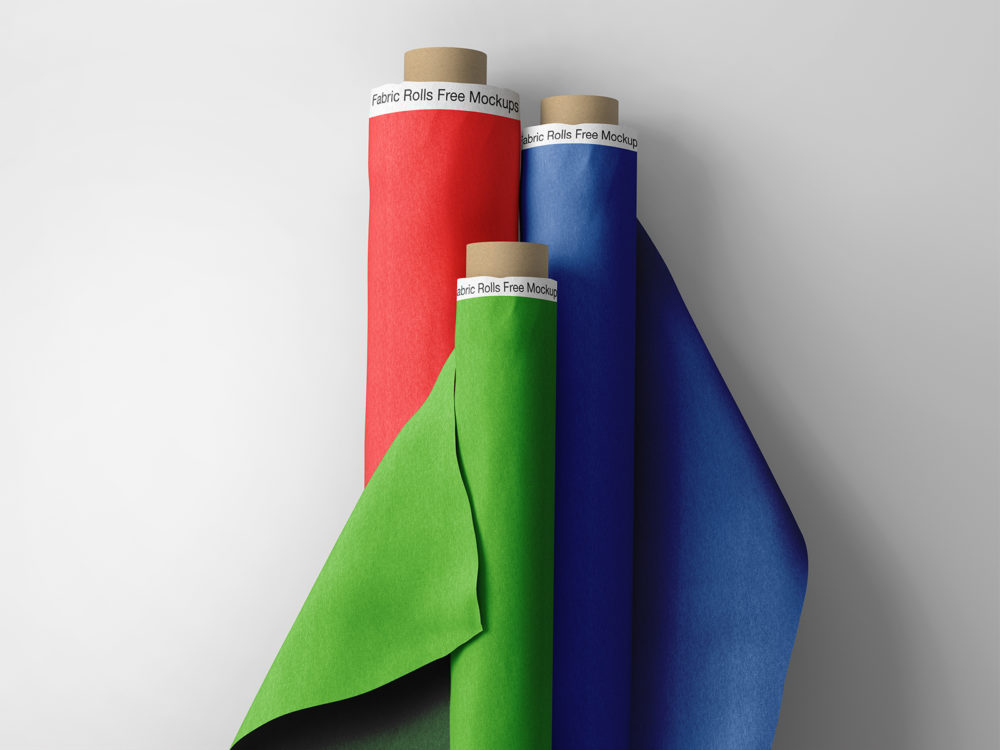 Fabric rolls free mockups | free mockup
