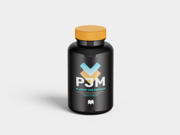 Free Plastic Jar PSD Mockup