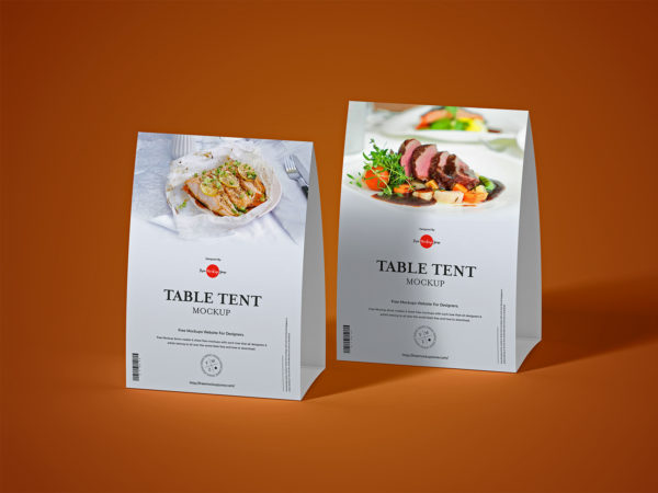 Free Table Tent PSD Mockup