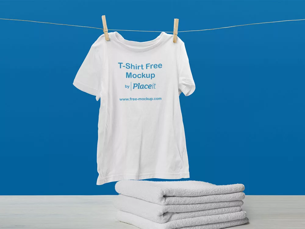 Hanging T-Shirt Placeit Free Mockup