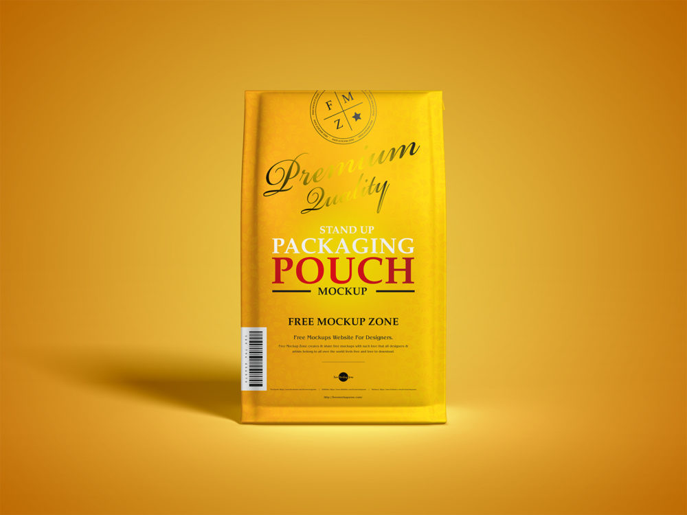 Stand up pouch packaging mockup | free mockup