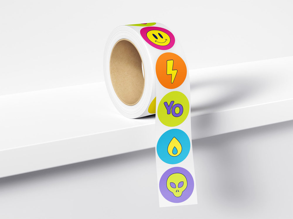 Sticker Tape PSD Mockup Free