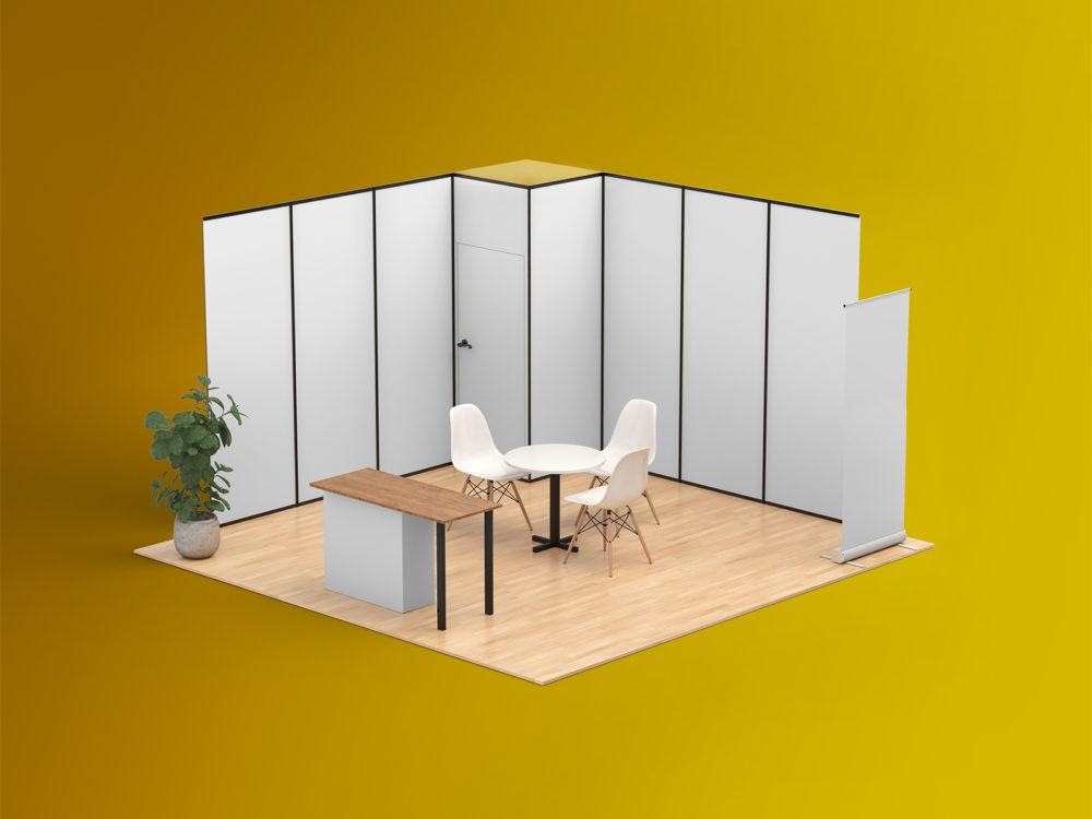 Free Exhibition Booth PSD Mockup