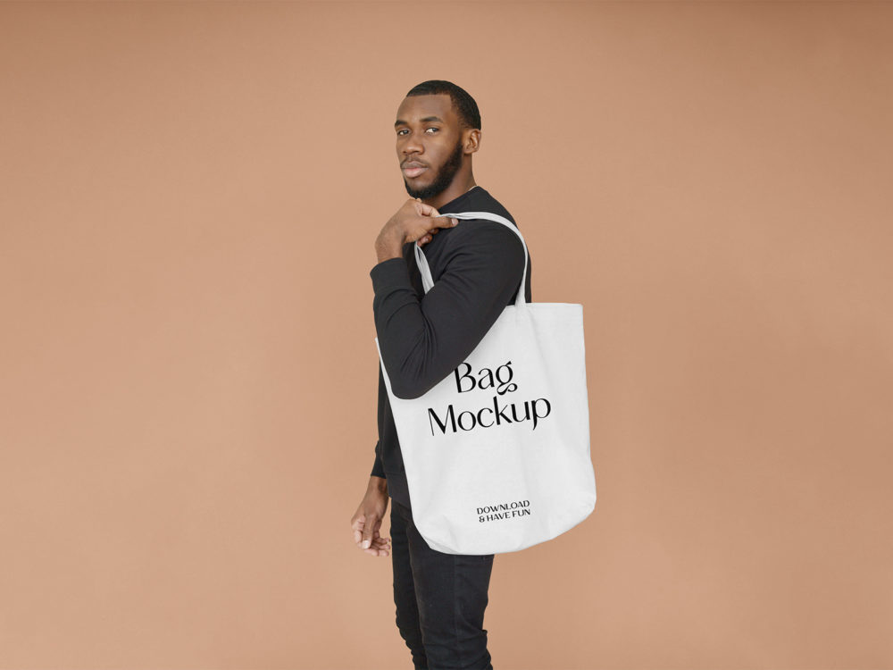 Big canvas bag free mockup | free mockup
