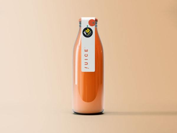 Free Juice Bottle Packaging Mockup