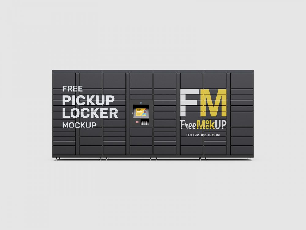 Free Pickup Locker Mockup Set