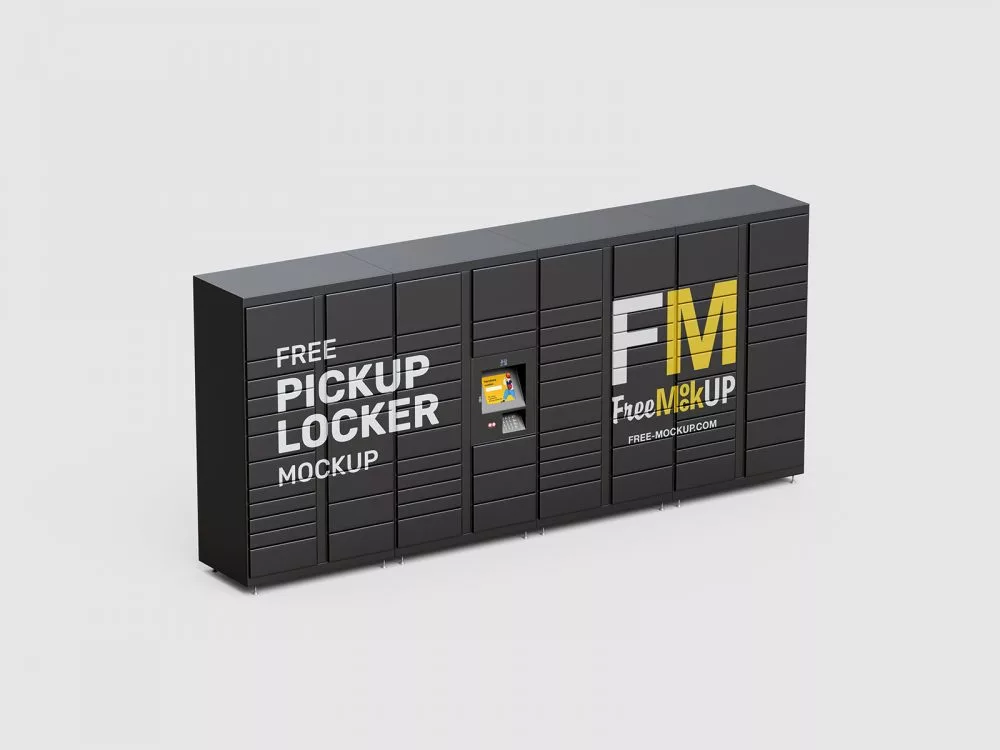 Free Pickup Locker Mockup Set