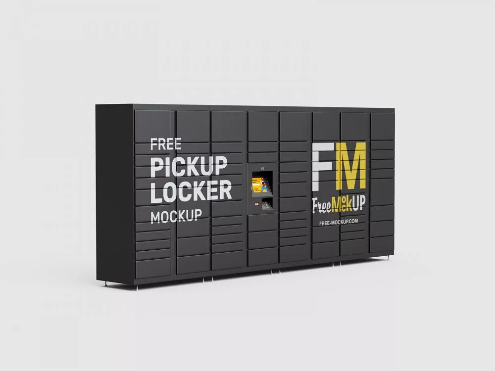Free Pickup Locker Mockup Set