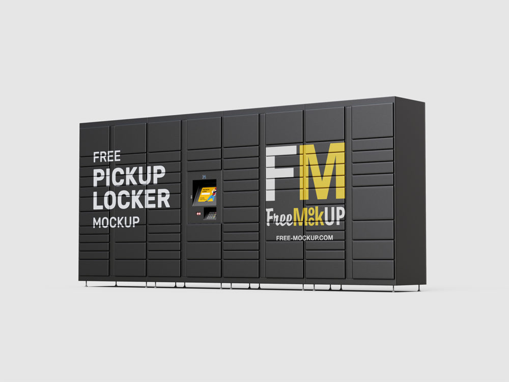 Free pickup locker mockup set | free mockup