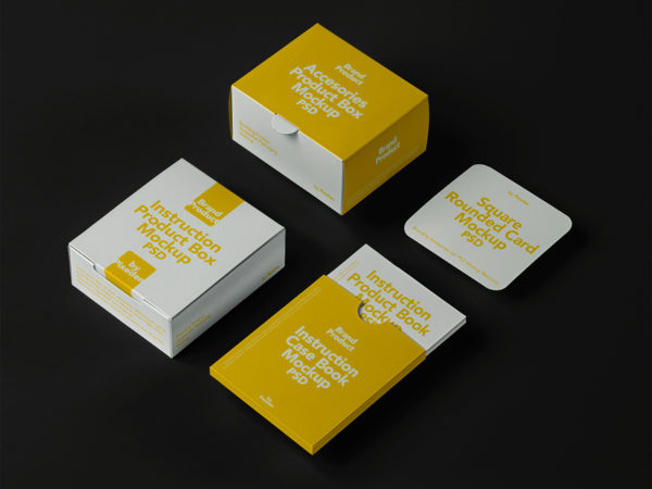 Rectangular Box Packaging Mockup Set