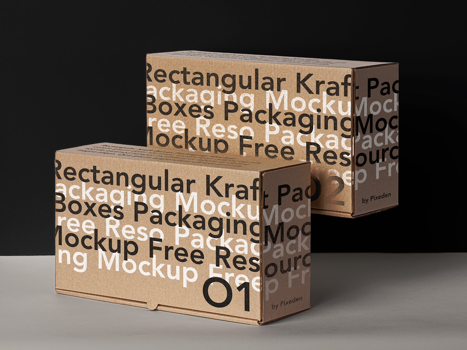 Rectangular Box Packaging Mockup Set